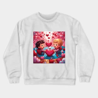 Toddlers celebrating Valentines day Crewneck Sweatshirt